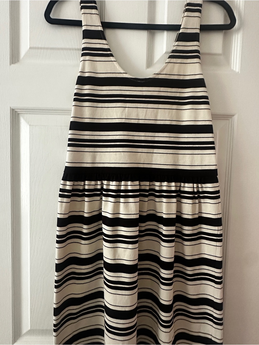 J. Crew Striped Black and White Sleeveless Dress sundress